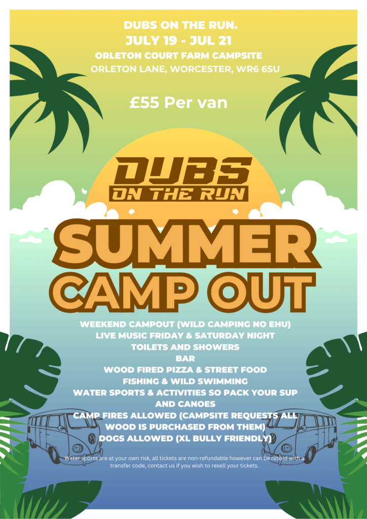 Dubs On The Run camp out flyer